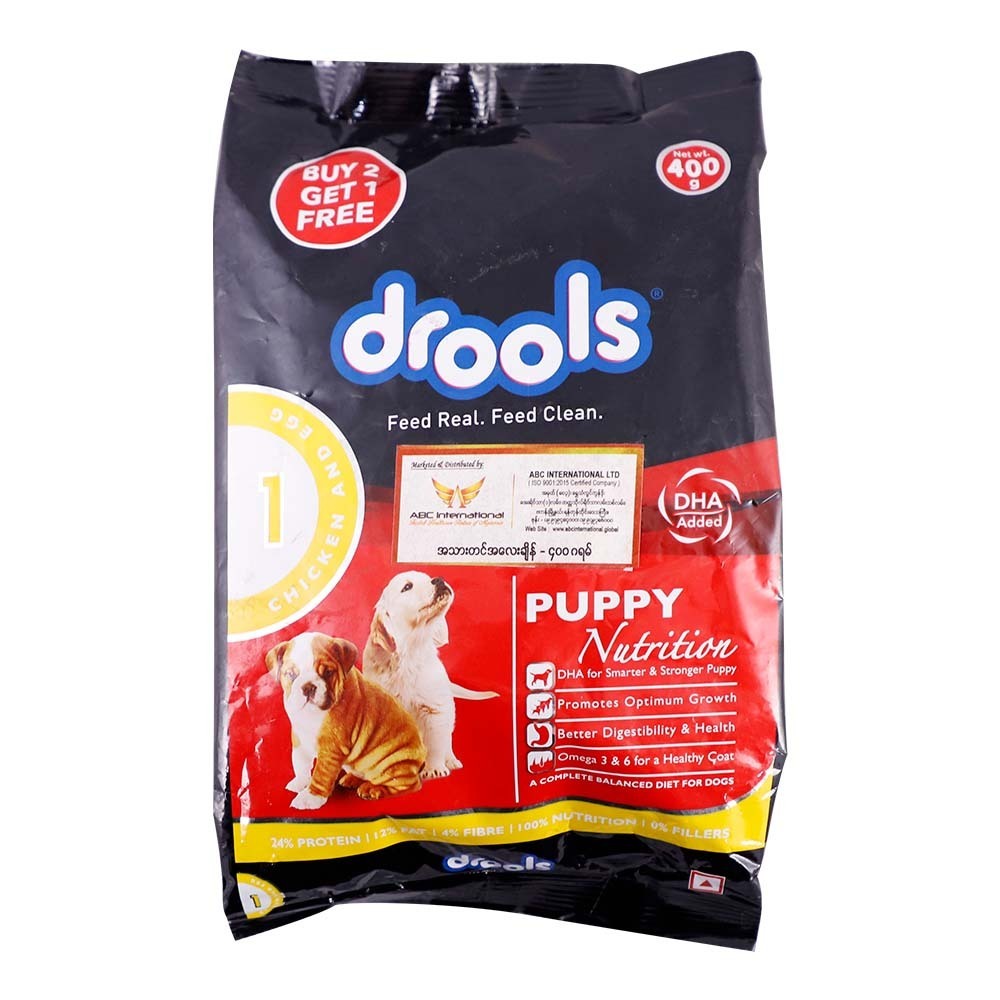 Drools Dog Food Puppy Chicken & Egg 400G