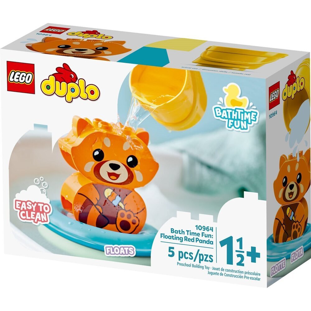 Lego Duplo My First Bath Time Fun: Floating Red Panda 5PCS (1½+Age/Edages) 10964
