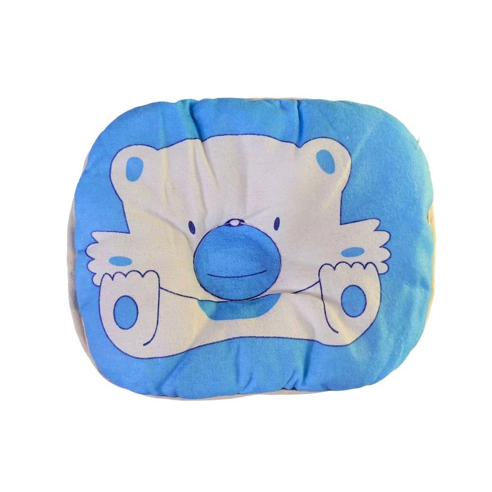 Baby Cele Cute Bear Soft Cotton Pillow Blue 10189