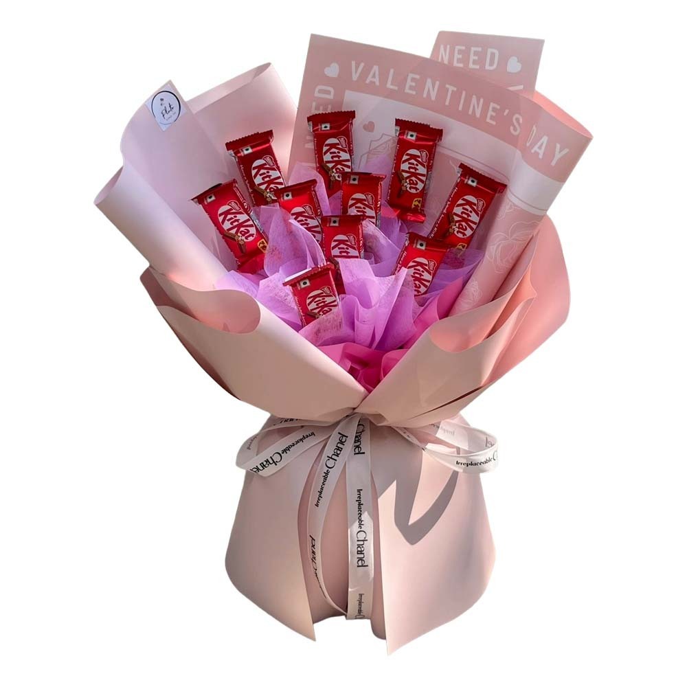 KitKat Chocolate 10PCS Bouquet (Pink)