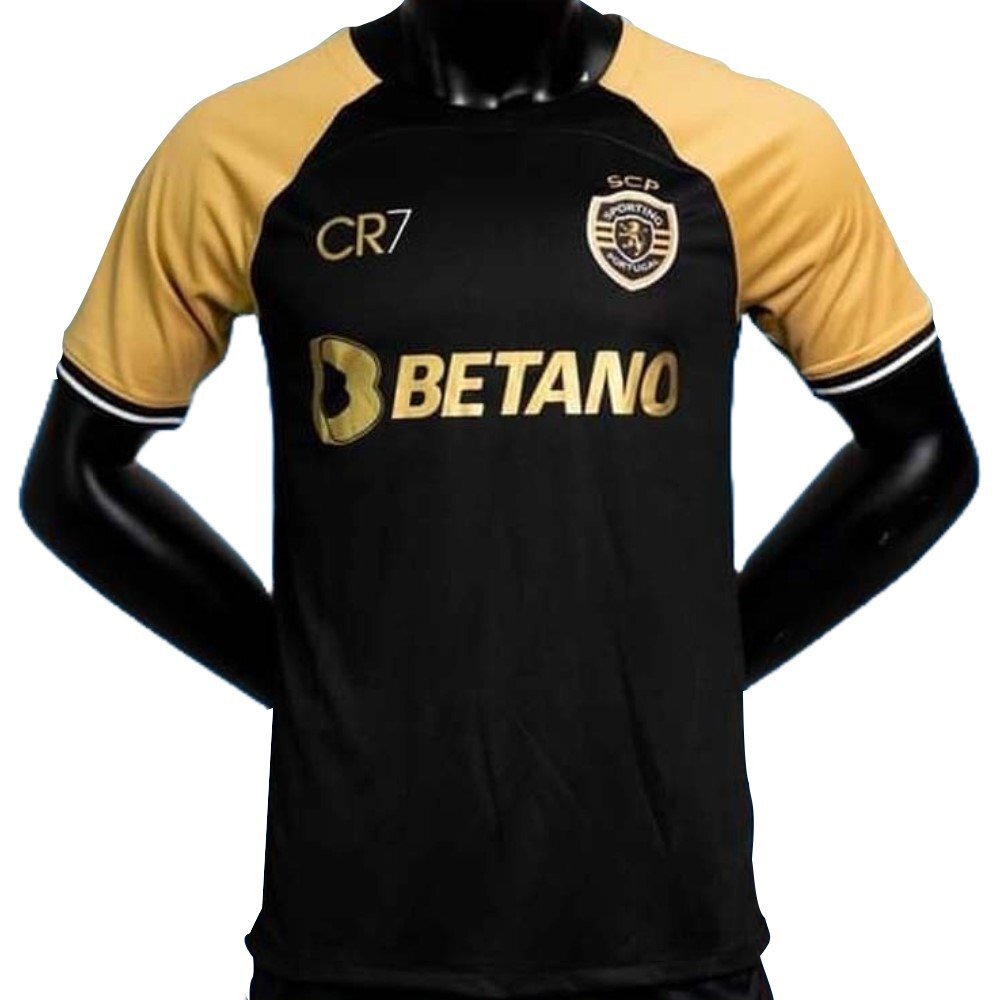 Sporting CP x CR7 Third Fan Jersey 23/24  Black Gold (XL)