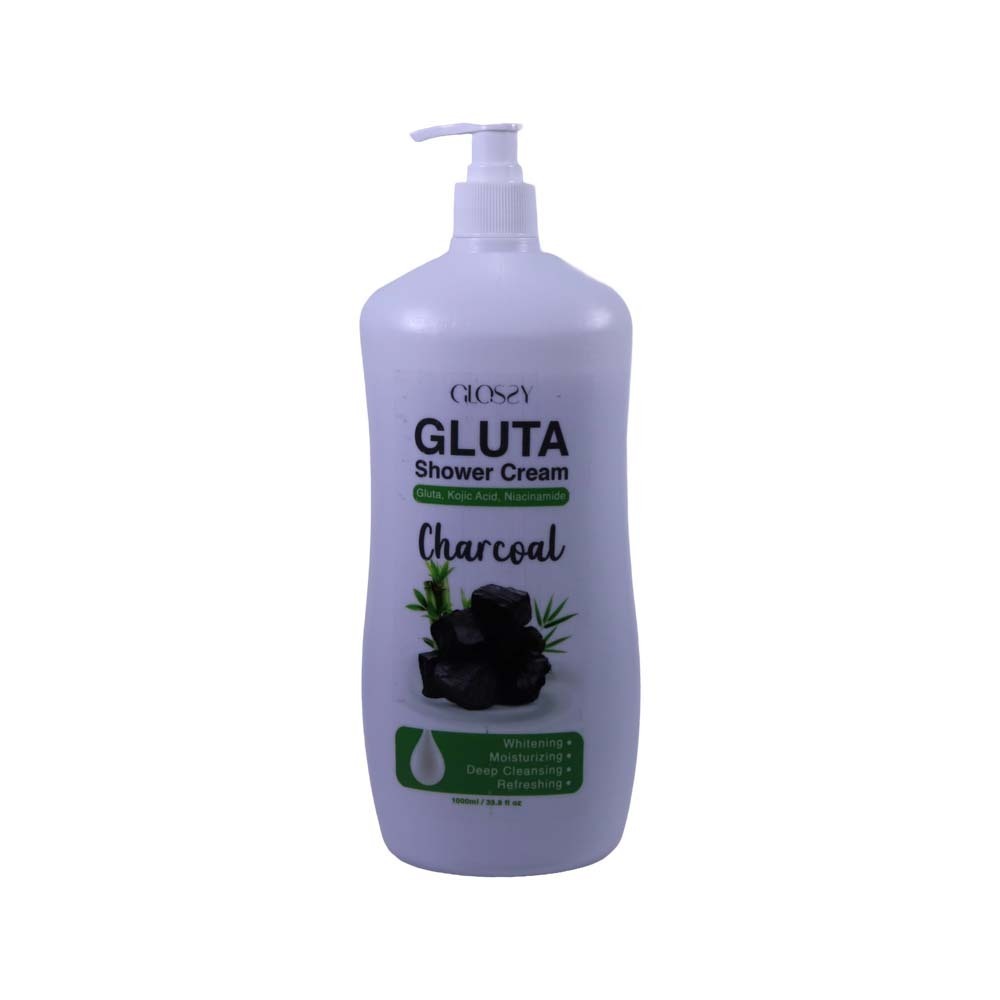 Glossy Gluta Shower Cream Charcoal 1000ML