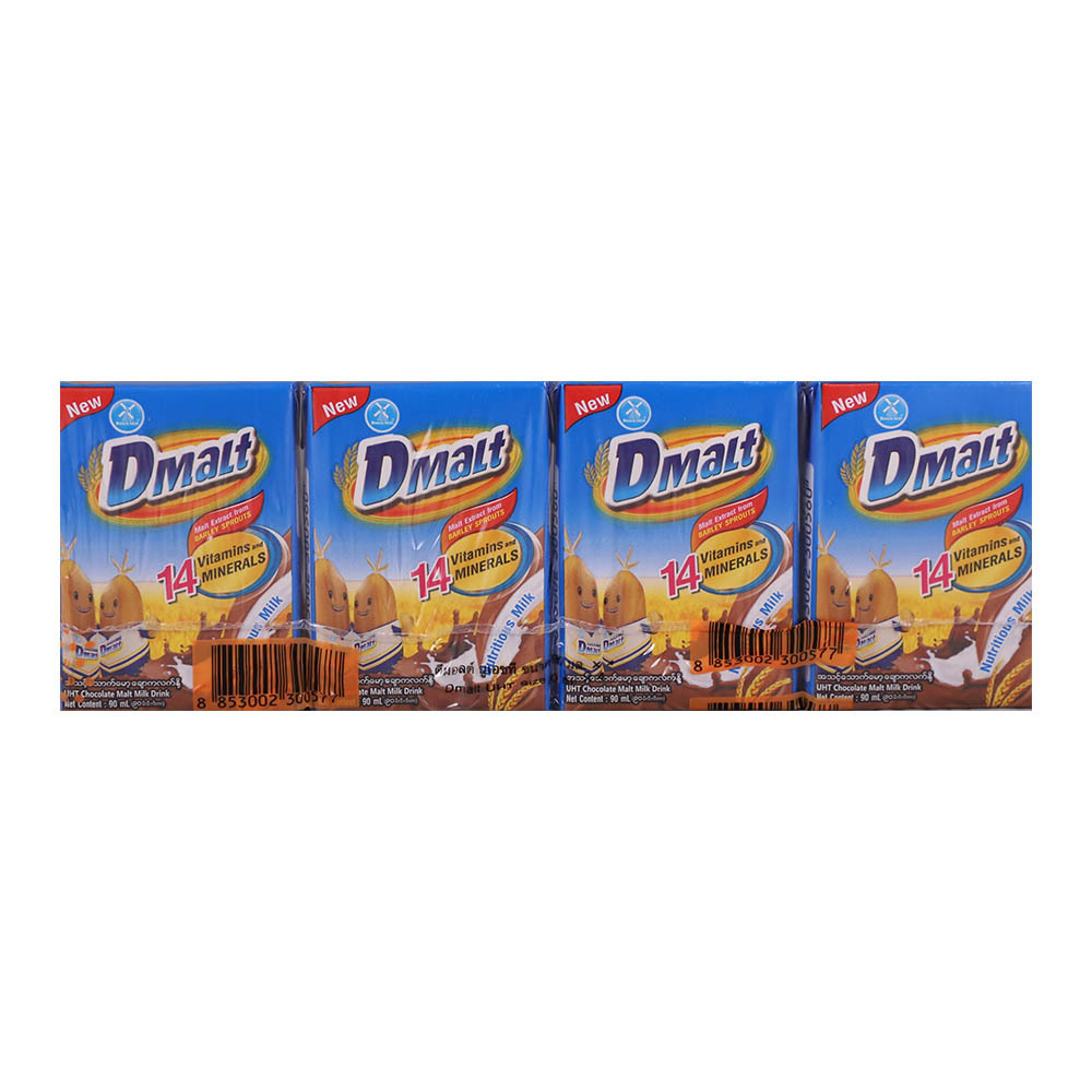 D Malt Uht Chocolate Malt Milk 90MLx4PCS