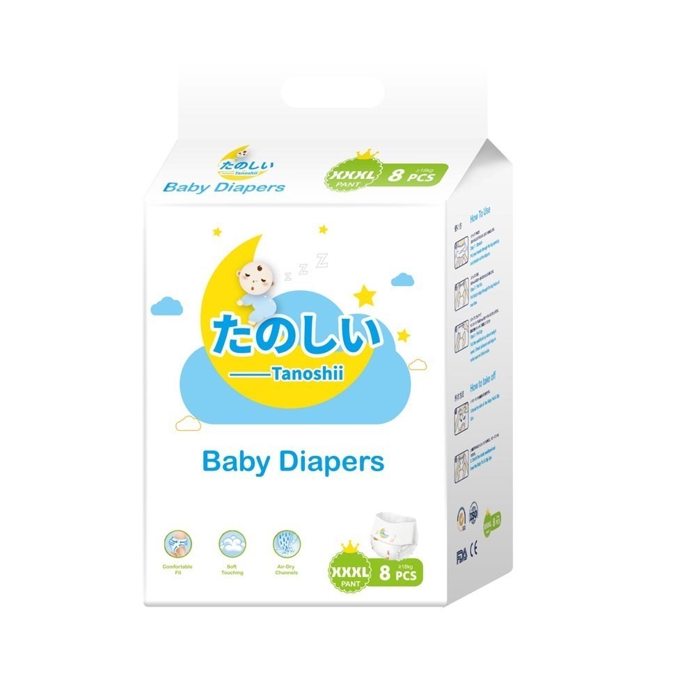Tanoshii Baby Diaper Pant 3XL-8PCS Green 8 836000 100059