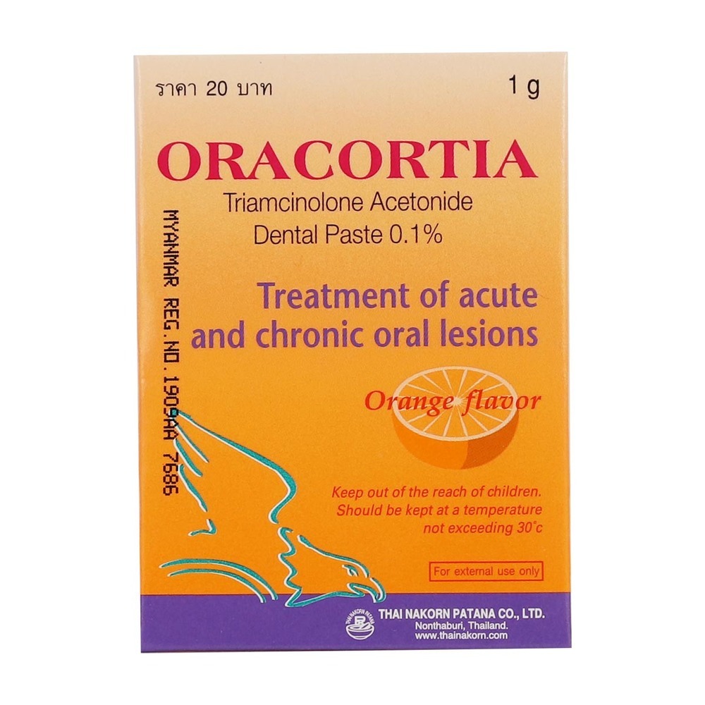Oracortia Triamcinolone Acetonide 1G (Orange)