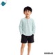 Max & Mia Kid Boy Cotton Puff Long Sleeve Shirt MM9945 Light Green S (3/4yrs)