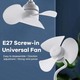 Small E27 Screw-In Ceiling Fan With Socket Holder 5.5 Inch ELE0001046F