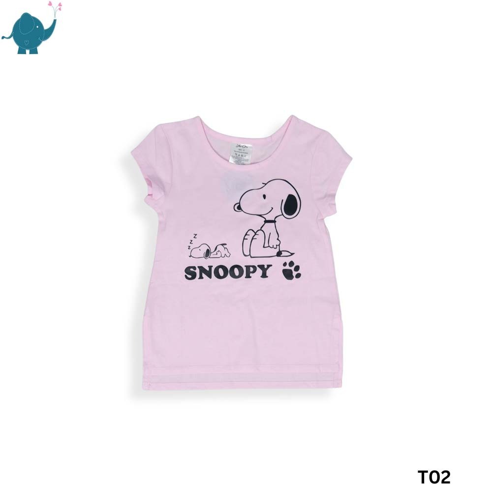 Max & Mia Girl Printed T-Shirt T02 Pink 7T