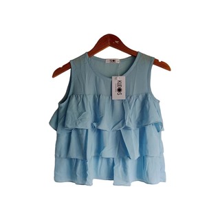 Kudos Floral Chiffon Woman Blouse Gray B-002 Large