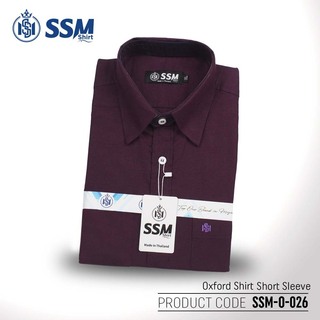Oxford Shirt Short Sleeve SSM-O-P-S-030 (Dark Brown) Double Extra Large