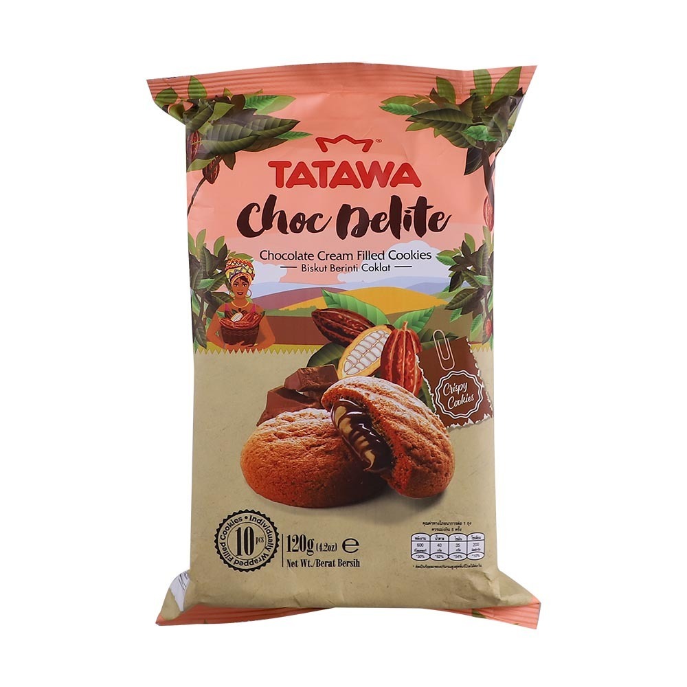 Tatawa Choc Delite Chocolate Cream Cookies 120G