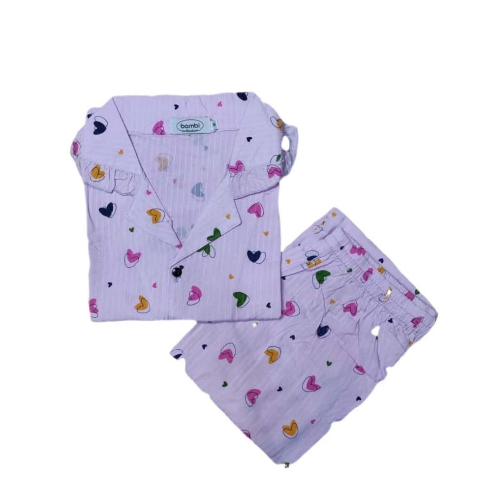 Bambi Womenwear Cotton Oneset L/L Purple AA0047 XL