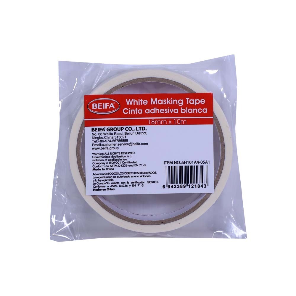 Beifa Masking Tape 18mm x 10m SH101A4-05A1