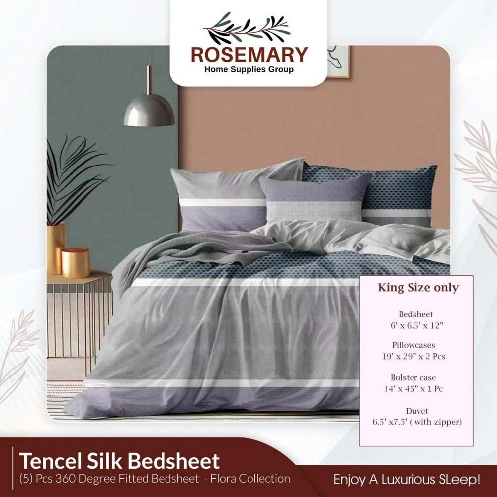 Rosemary Flora Collection Bedsheet Set (5PCS) RM-RM-TBS1001 (TB-8)