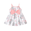 Baby Girl Bow Decor Elephant Print Slip Dress (12-18 Months) 20638681