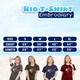 Rio Embrodiary T-Shirt Deep Red TSE-01 Size-XL