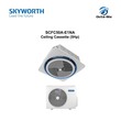 SKYWORTH Ceiling Cassette Air Con, 5HP, R410A, 1Ph White SCFC50A-E1NA