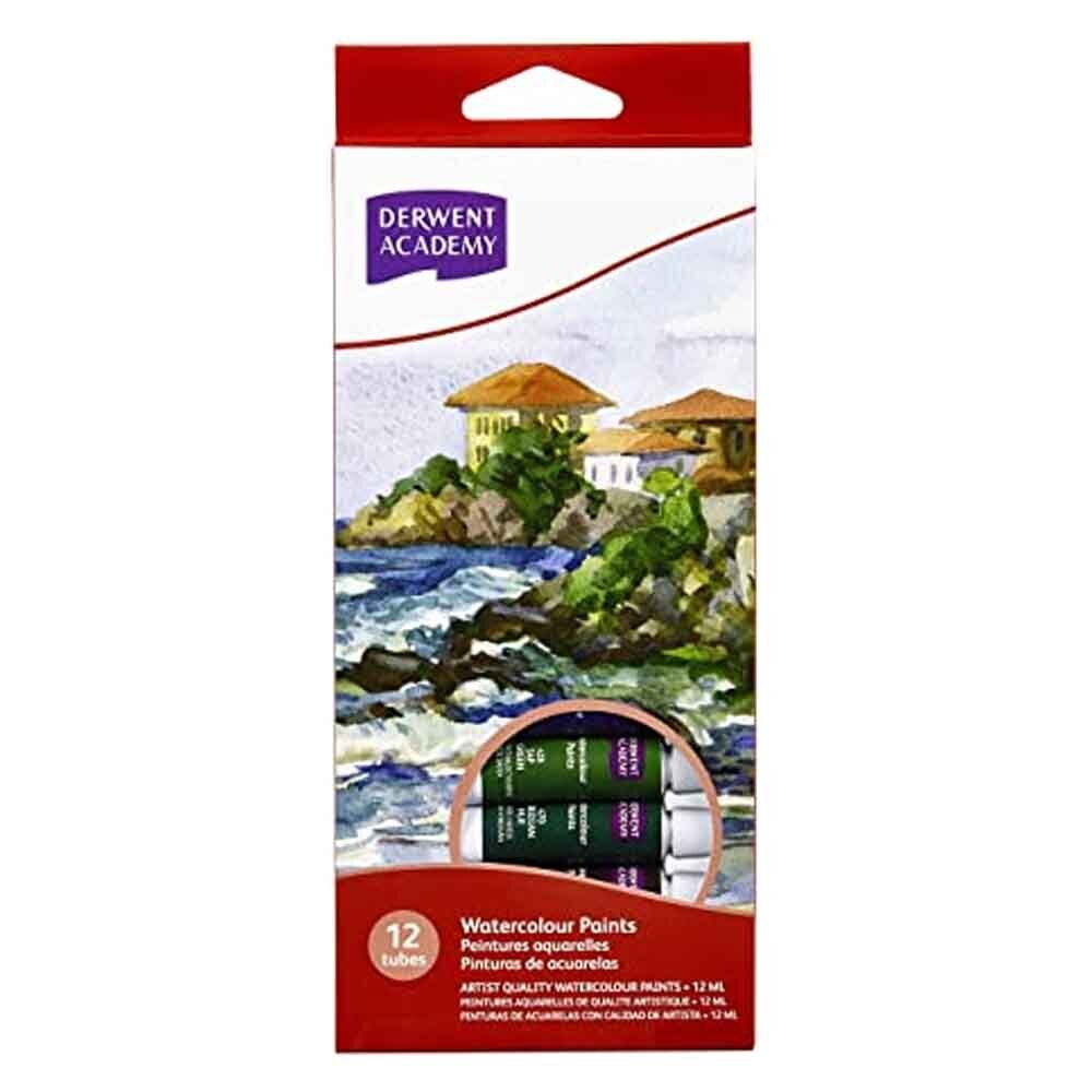 Derwent Academy Water Colour Paint 12 ML (12 PK)