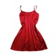 Bambi Lady Silk Night Dress AA0029 Red Small