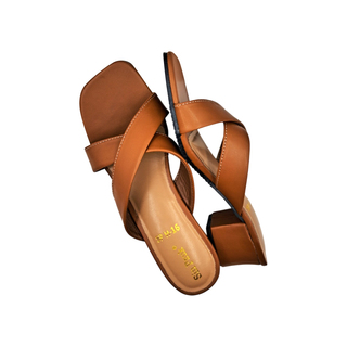 Sin Pauk Women Leather Wedge  SP H-16 Brown (No-40)