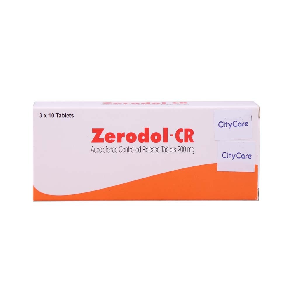 Zerodol-Cr Aceclofenac 200MG 10PCSx3