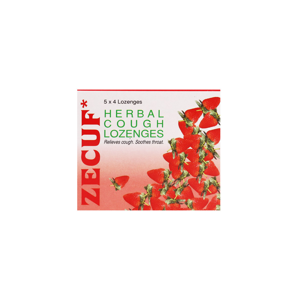 Zecuf Herbal Cough Lozenges Strawberry 4Lozengesx5