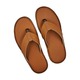 Sin Pauk Men Leather Slipper YS-006 Beige (No-38)
