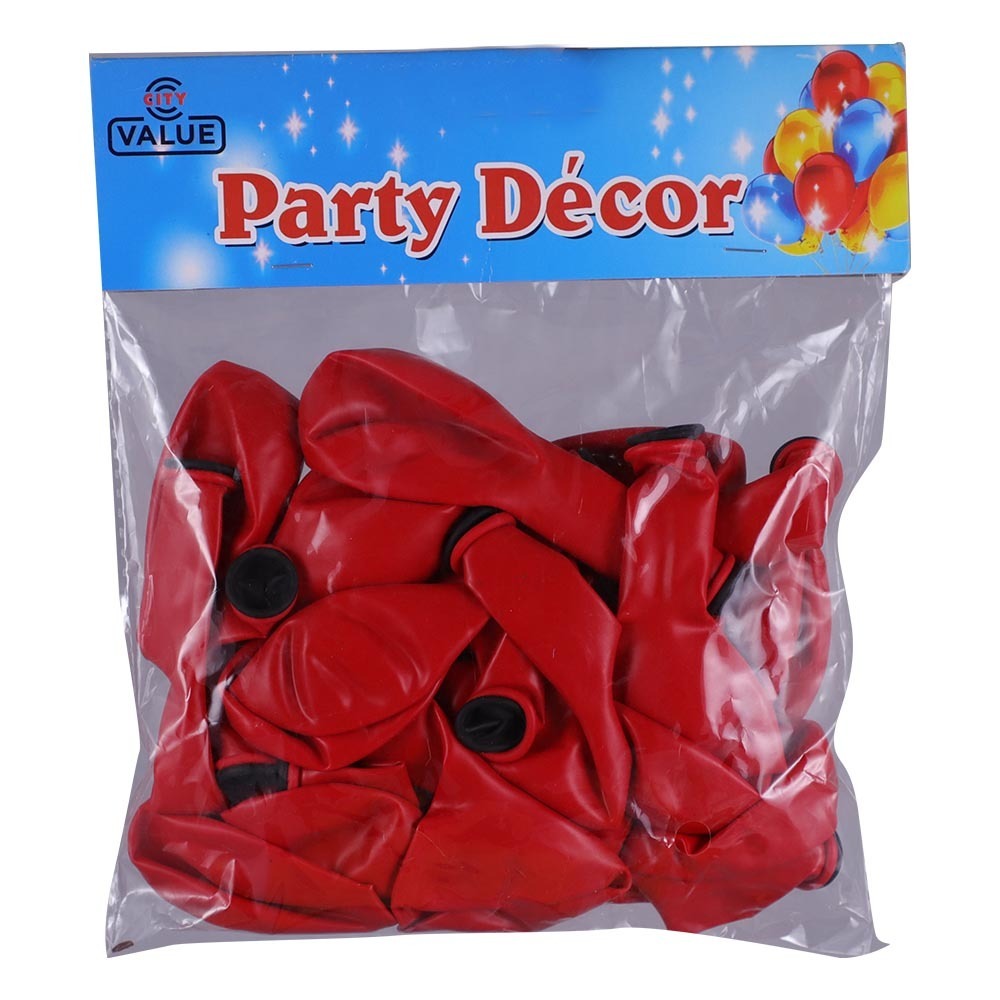 City Value 10IN Two Layer Balloon 25PCS Red&Black