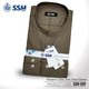 Madarin Collar Shirt Short Sleeve SSM-O-M-S-059 (Moss Green) Large