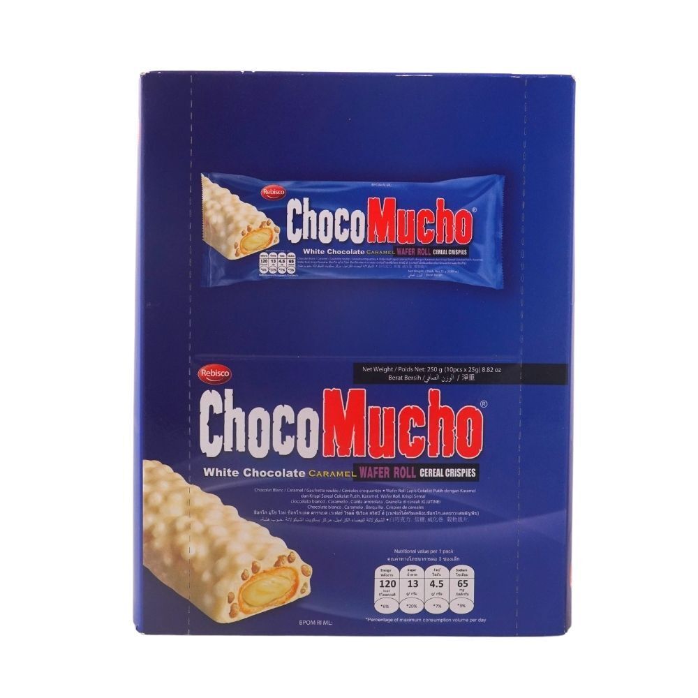 Choco Mucho White Chocolate Wafer Roll 250G