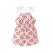 Baby Girl Leopard Heart Print Cami Romper Shorts (9-12 Months) 20620011