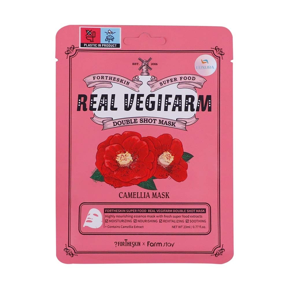 Fortheskin Real Vegifarm Double Shot Camellia Face Mask 23ML