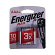 Energizer Max Alkaline Battery Aaa Size 4PCS (Card)