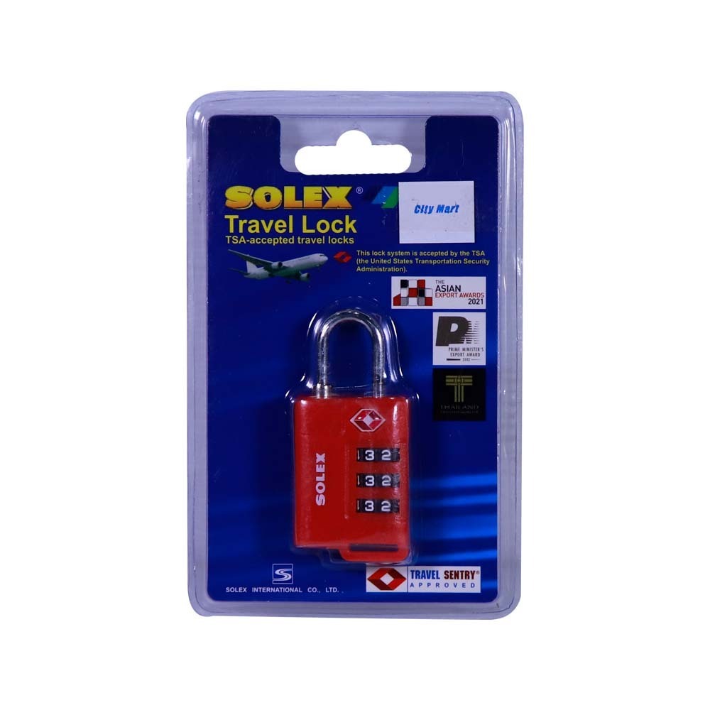 Solex Travel Lock TSA33 Red