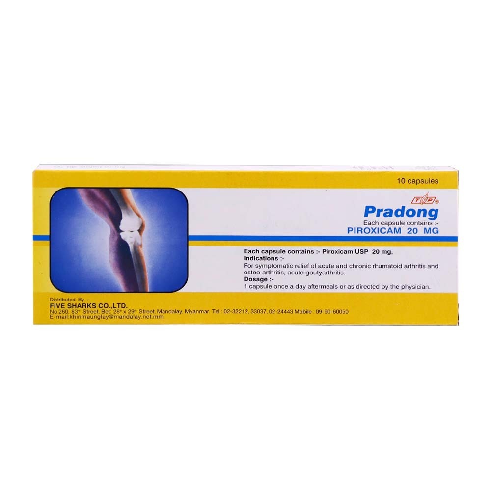 Pradong Piroxicam 20MG 10PCS