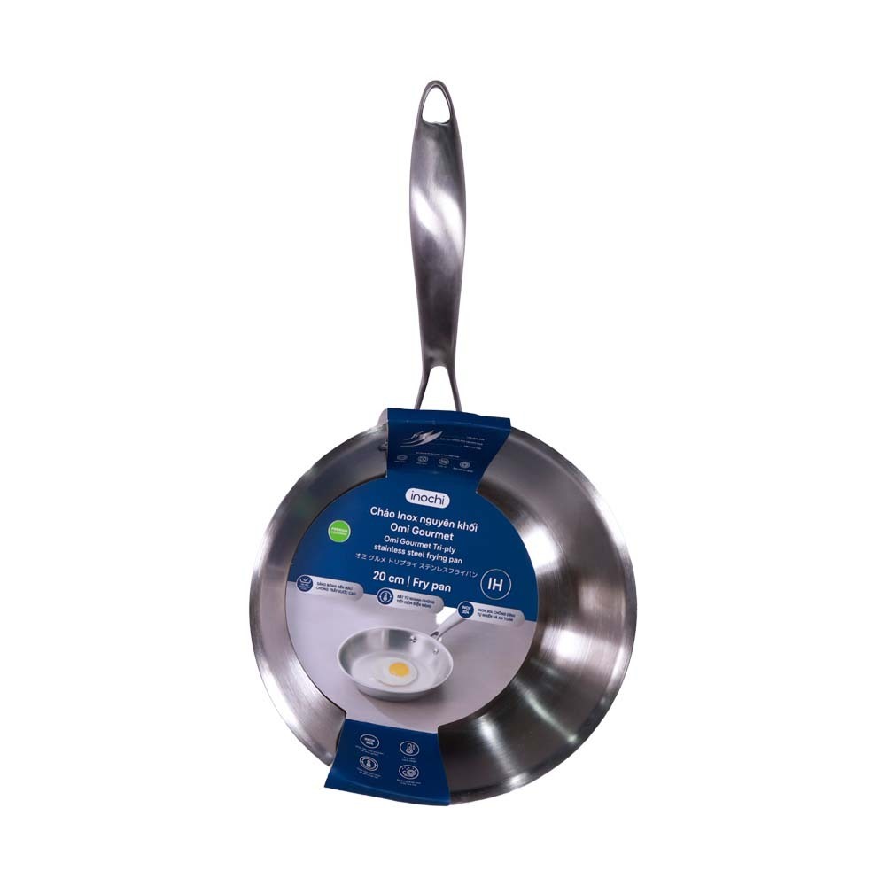 Inochi Omi Gourmet Stainless Steel Fry Pan 20cm HIN.CRIN.GM20
