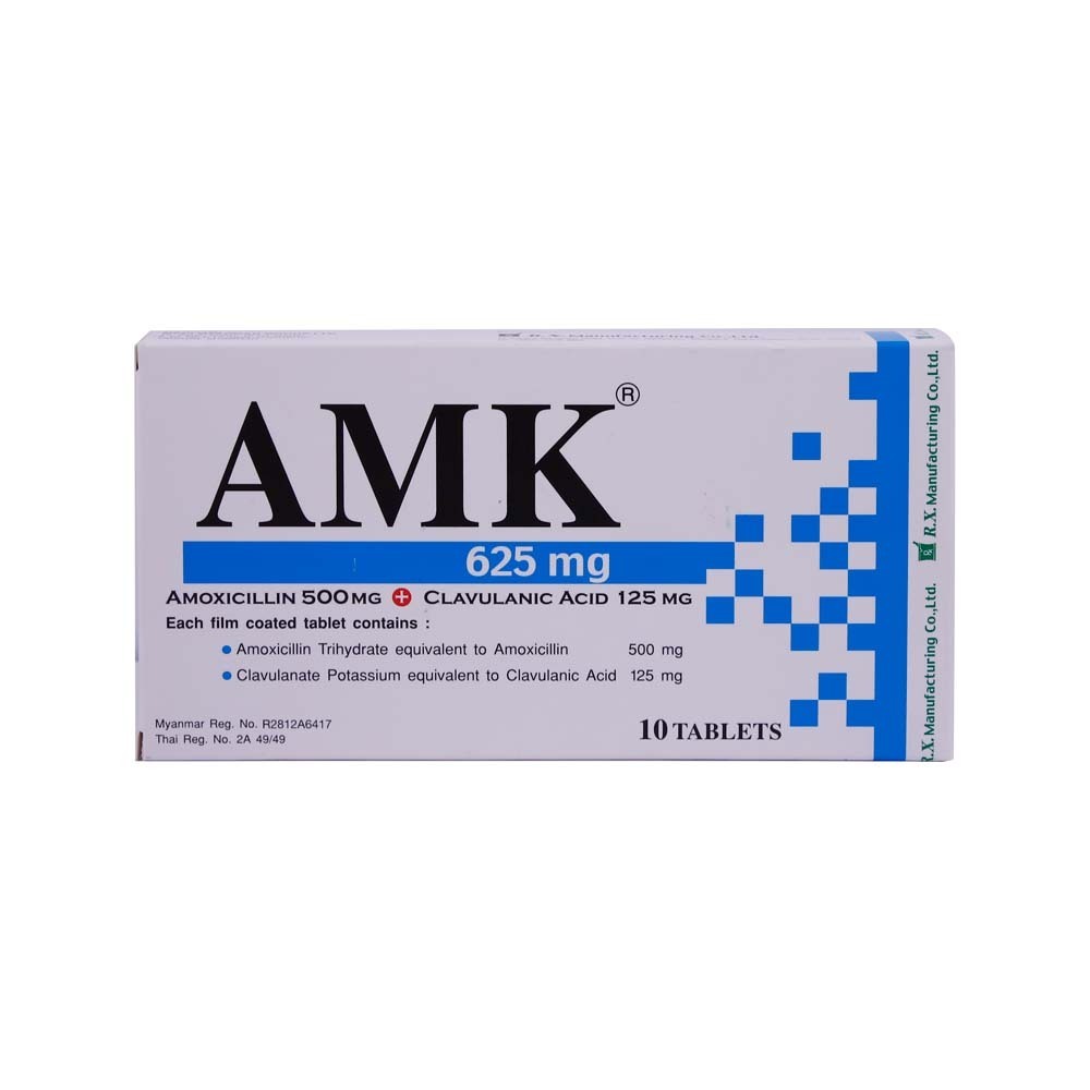 AMK 625 Amoxicillin&Clavulanic Acid 10PCS