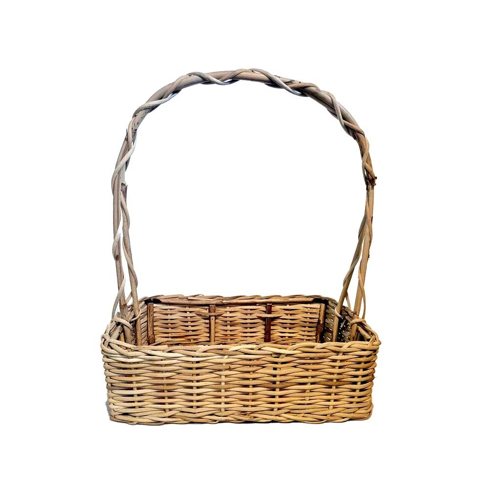 Ya Ma Htar Rattan Hamper Basket 12in (Square)
