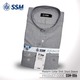 Madarin Collar Shirt Short Sleeve SSM-O-M-S-006 (Light Gray) Large