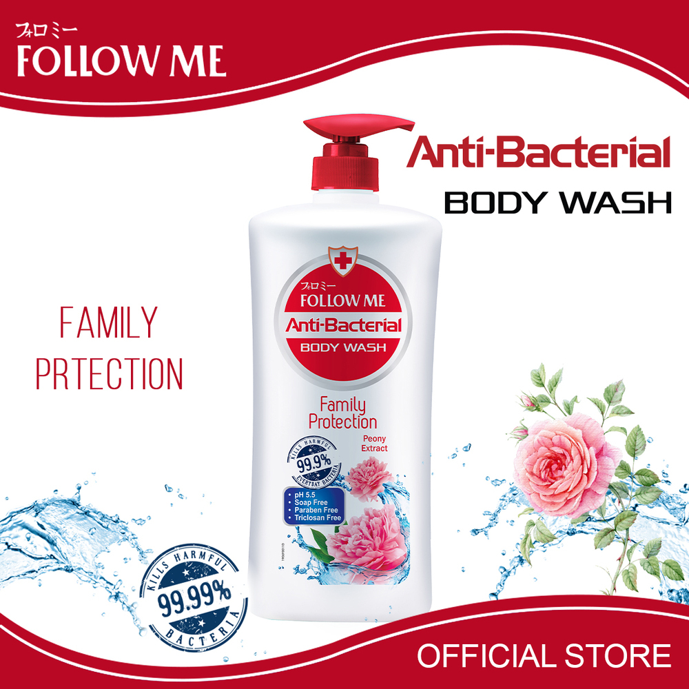 Follow Me Family Protection Anti-Bacterial Body Wash 1000ML (Peony Extract)