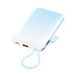 Konfulon A36Q (10000mAh Fast Charging 22.5W Built-in Cable Power Bank) + Lightning Cable Blue