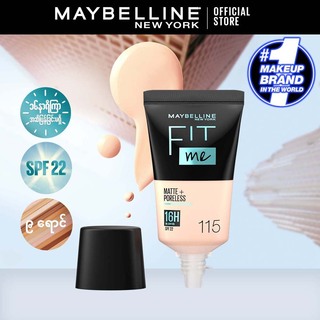 Maybelline Fit Me Matte & Poreless Foundation Tube - 115 Ivory 18ML