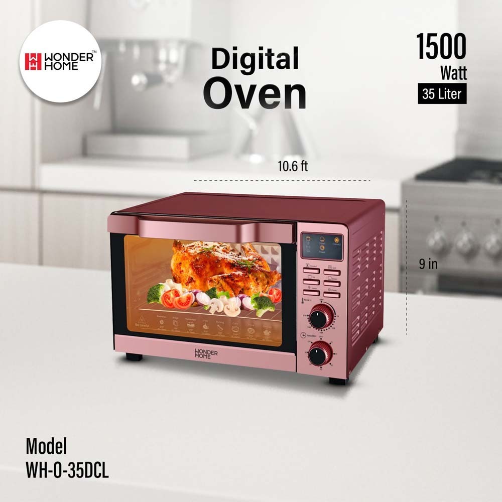 Wonder Home LCD Display Digital Electric Oven 35LTR 1500W WH-O-35DCL