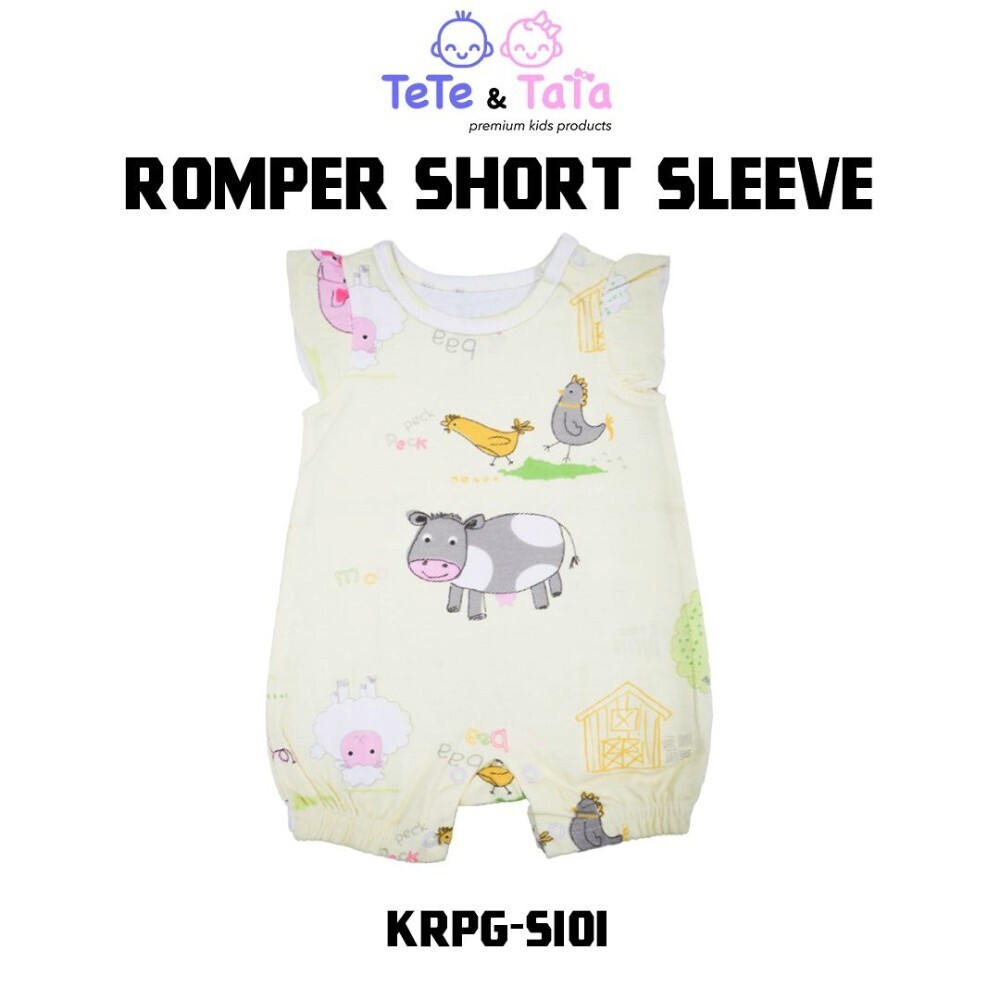 Tee RayKid Romper Short Sleeve KRPG-S101 (6-9Months) Yellow