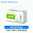 Wuyoyo Baby Diaper Regular Tape M-32PCS 6971102 090258