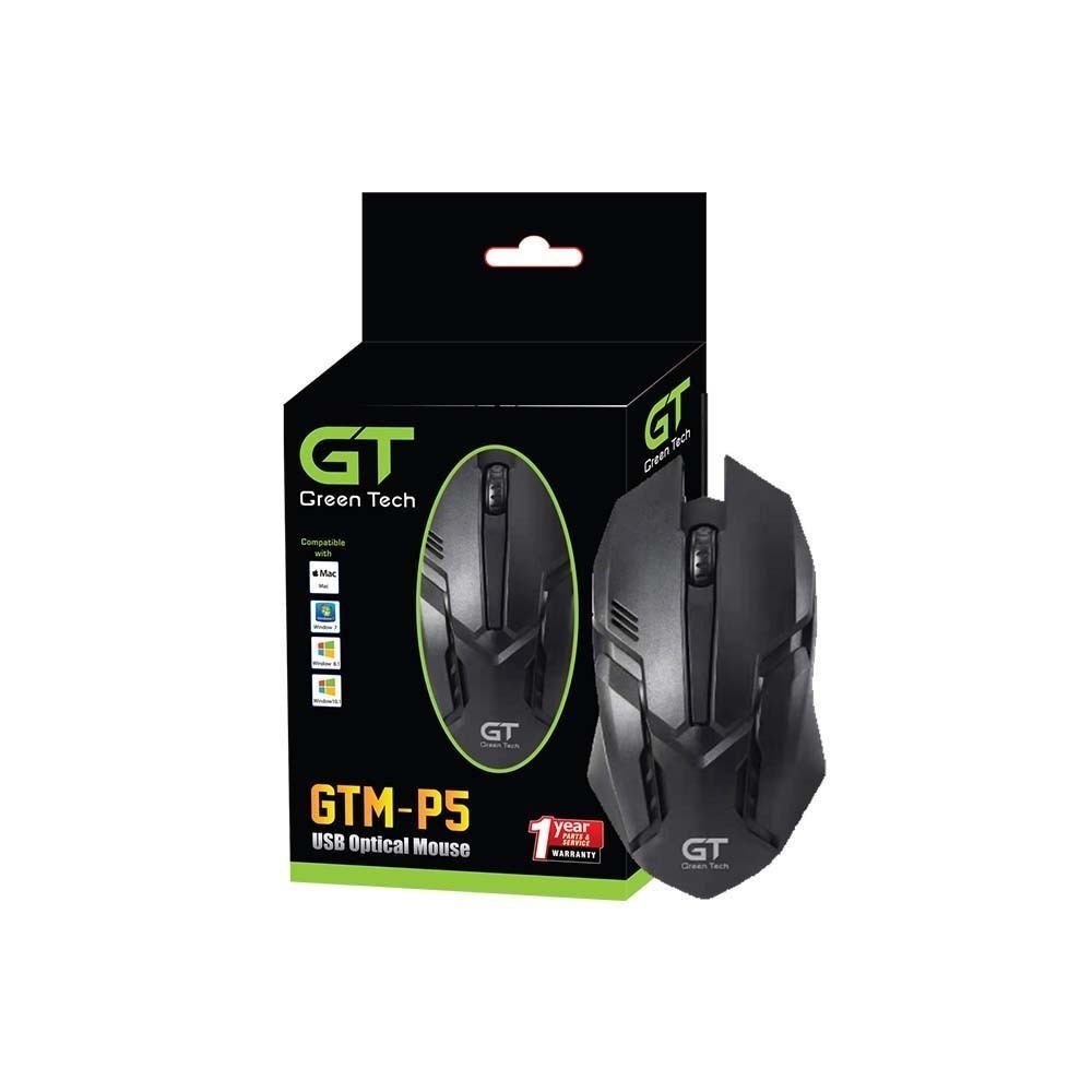 Green Tech Mouse GTM -G5 Black 