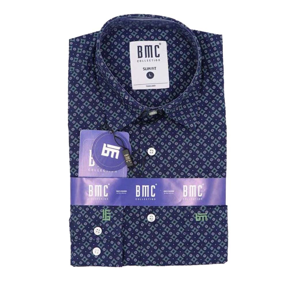 BMC Slimfit Shirts Long Sleeve 1320058 (Design-2) XL