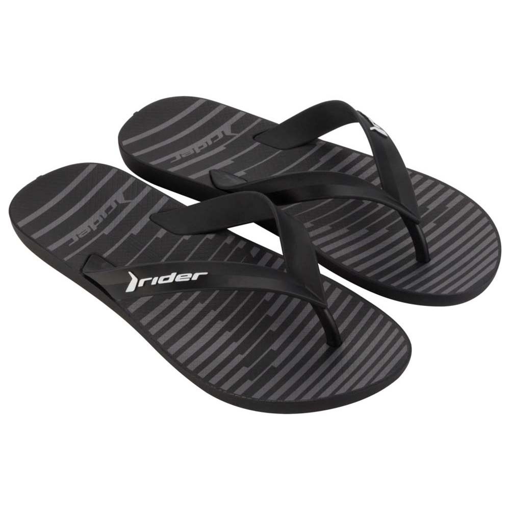 Rider Feel Urban Thong Ad Flip (No-7) Black, Dark Grey & White 212318AU45807