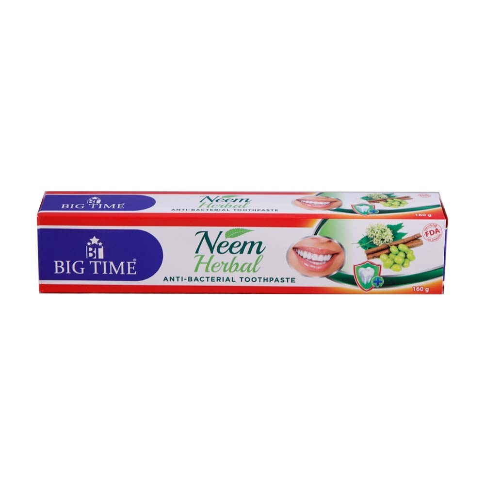 Big Time Antibacterial Toothpaste Neem Herbal 160G