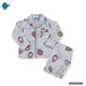 Max & Mia Kid Unisex Cotton Puff Long Sleeve Pajamas Set MM9946 White M (5/6yrs)
